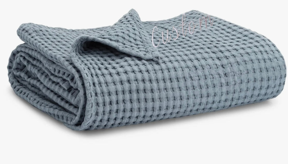 Custom Baby Waffle Blanket